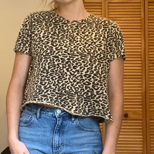 Animal print crop top